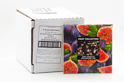 Темный шоколад World&Time Fruit Collection c натуральным инжиром 80 гр