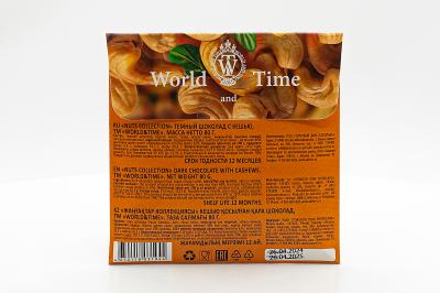Темный шоколад World&Time Nuts Collection с кешью 80 гр
